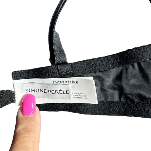 SIMONE PERELE womens size 75B/34B black underwire padded push up bra 12B347 NWT - Picture 4 of 5